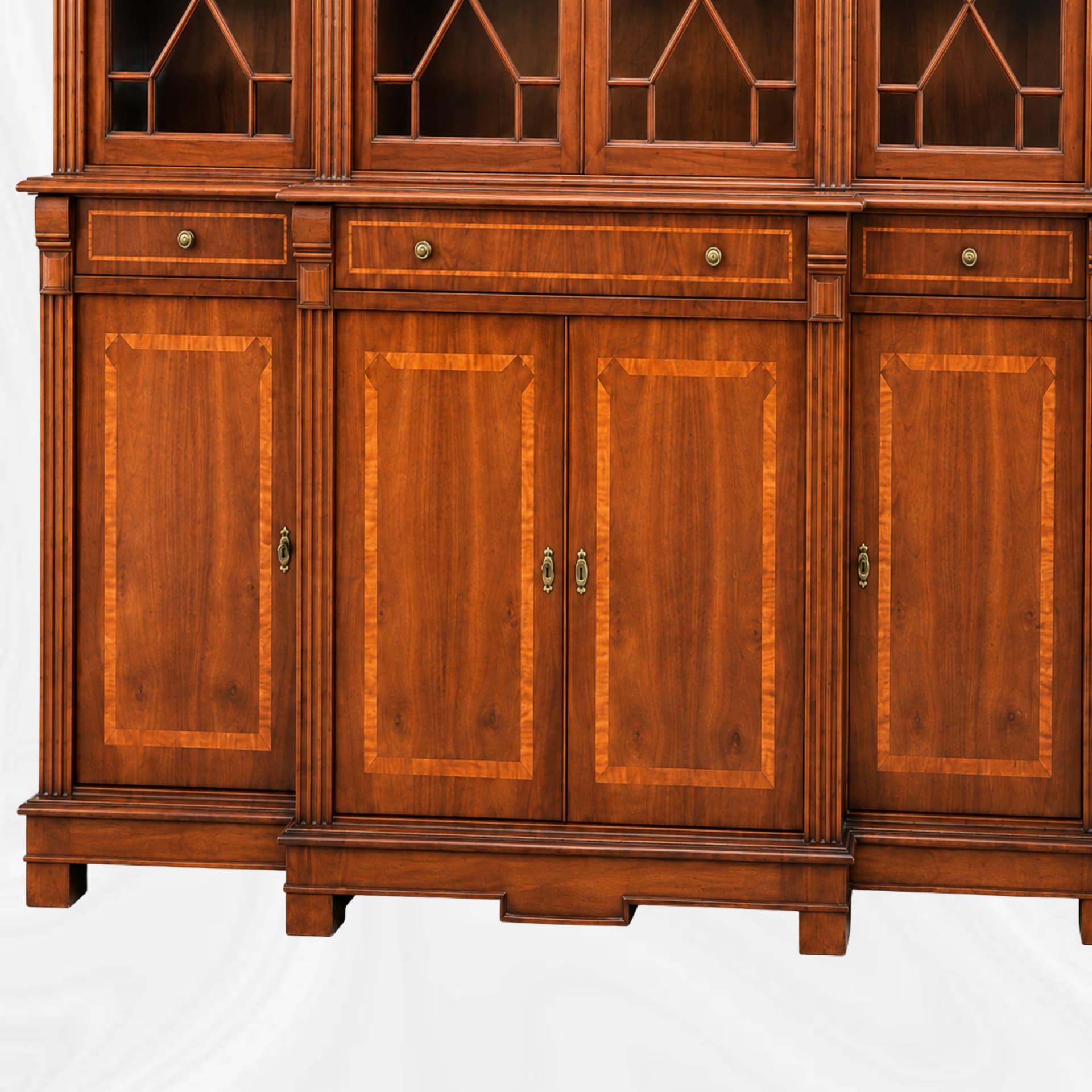 Detail of the lower section, doors and drawers