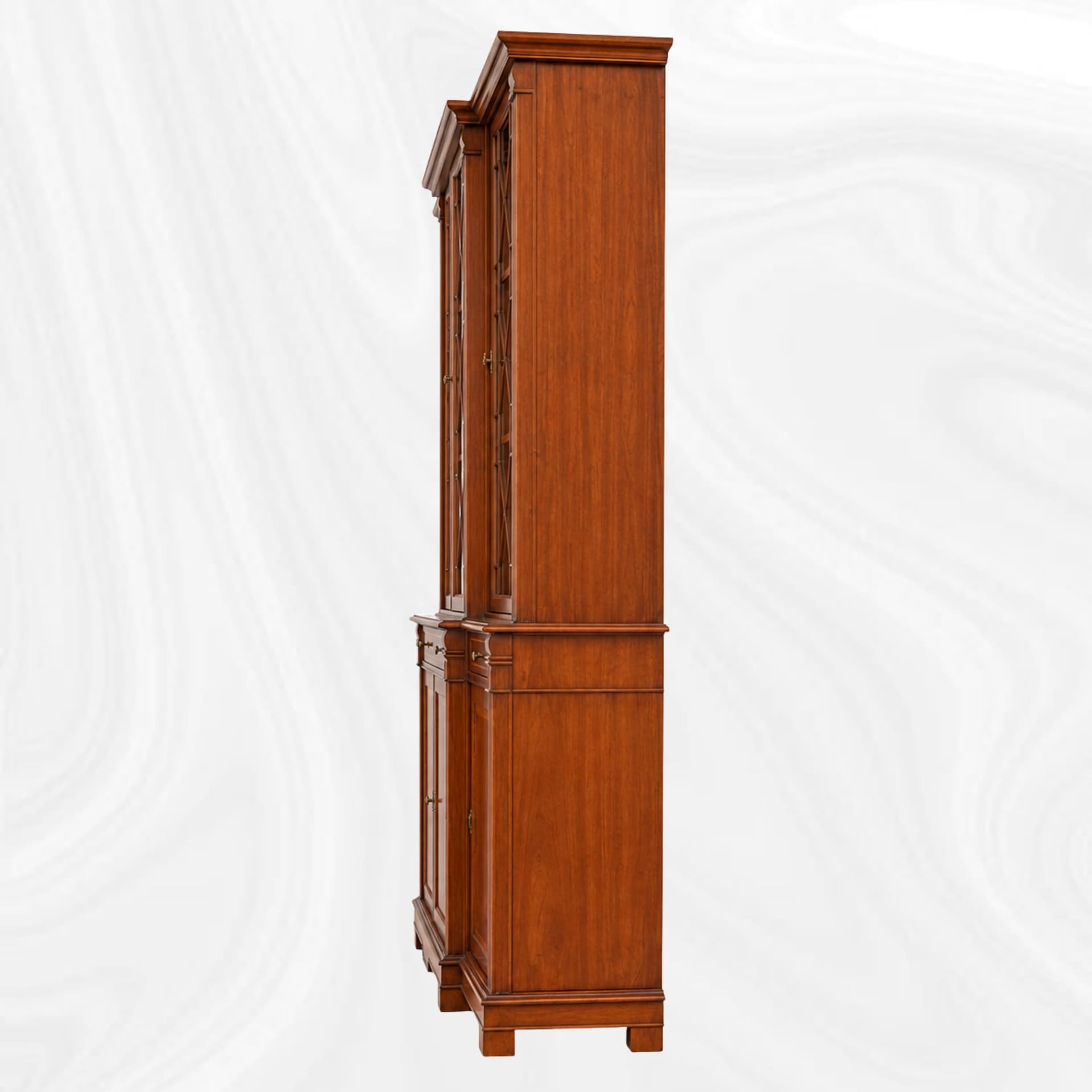 Glazed bookcase, side view