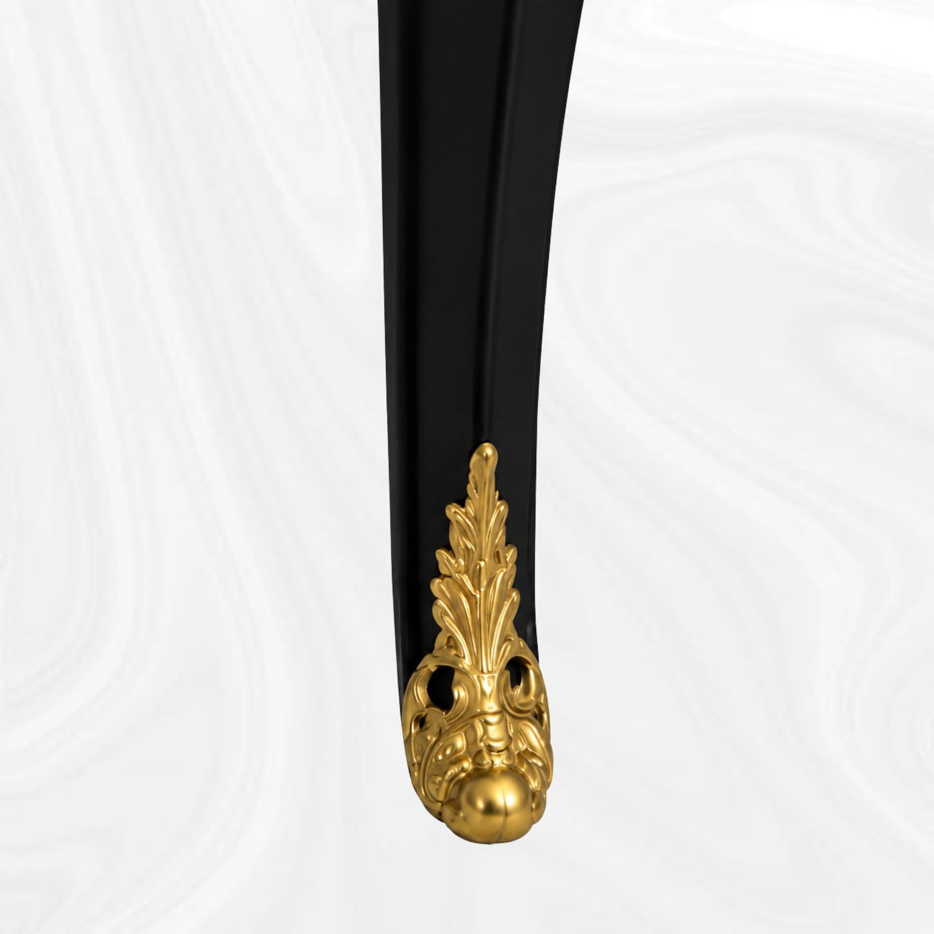 Detail of the desk leg and terminal ornament