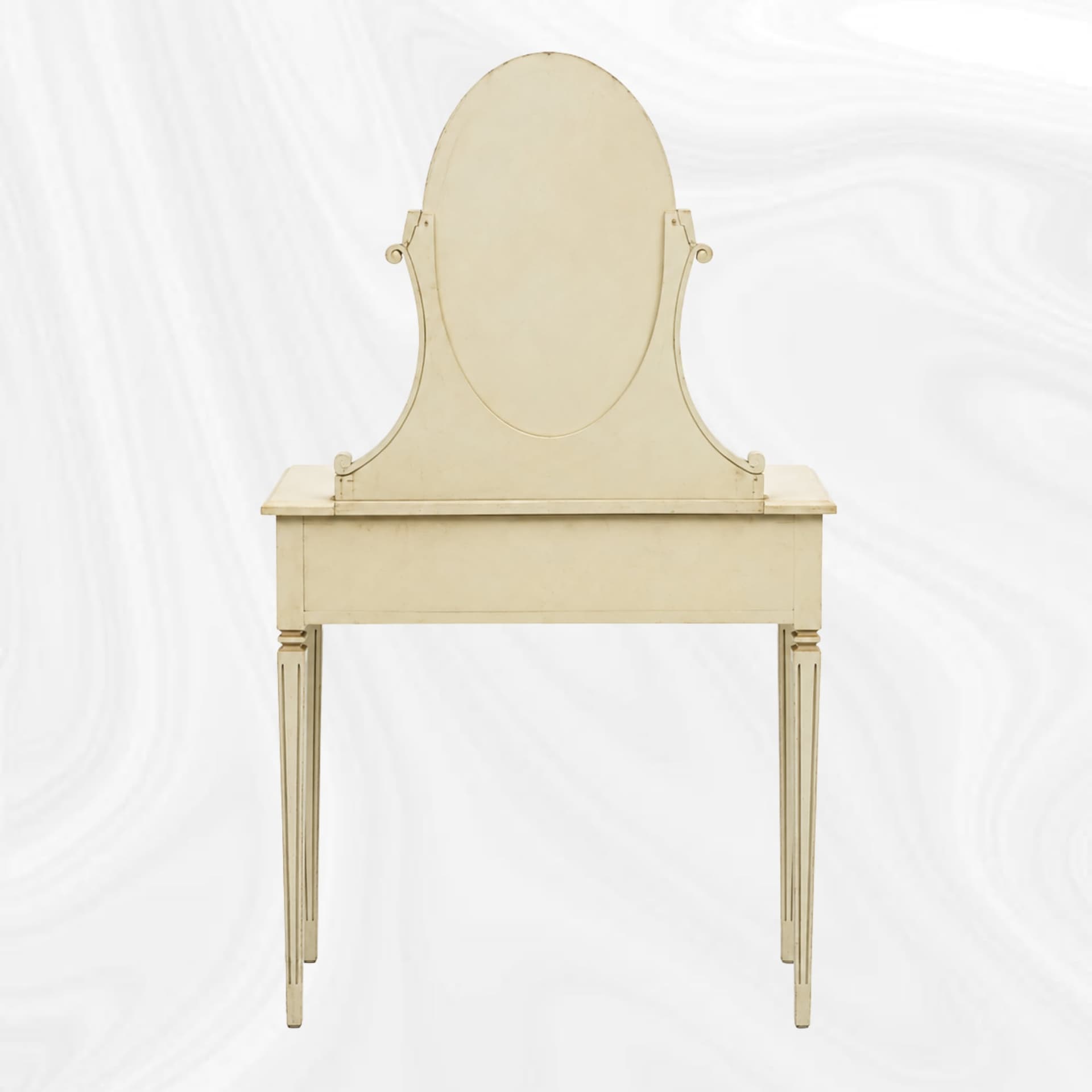 Coiffeuse ivoire, vue arriere