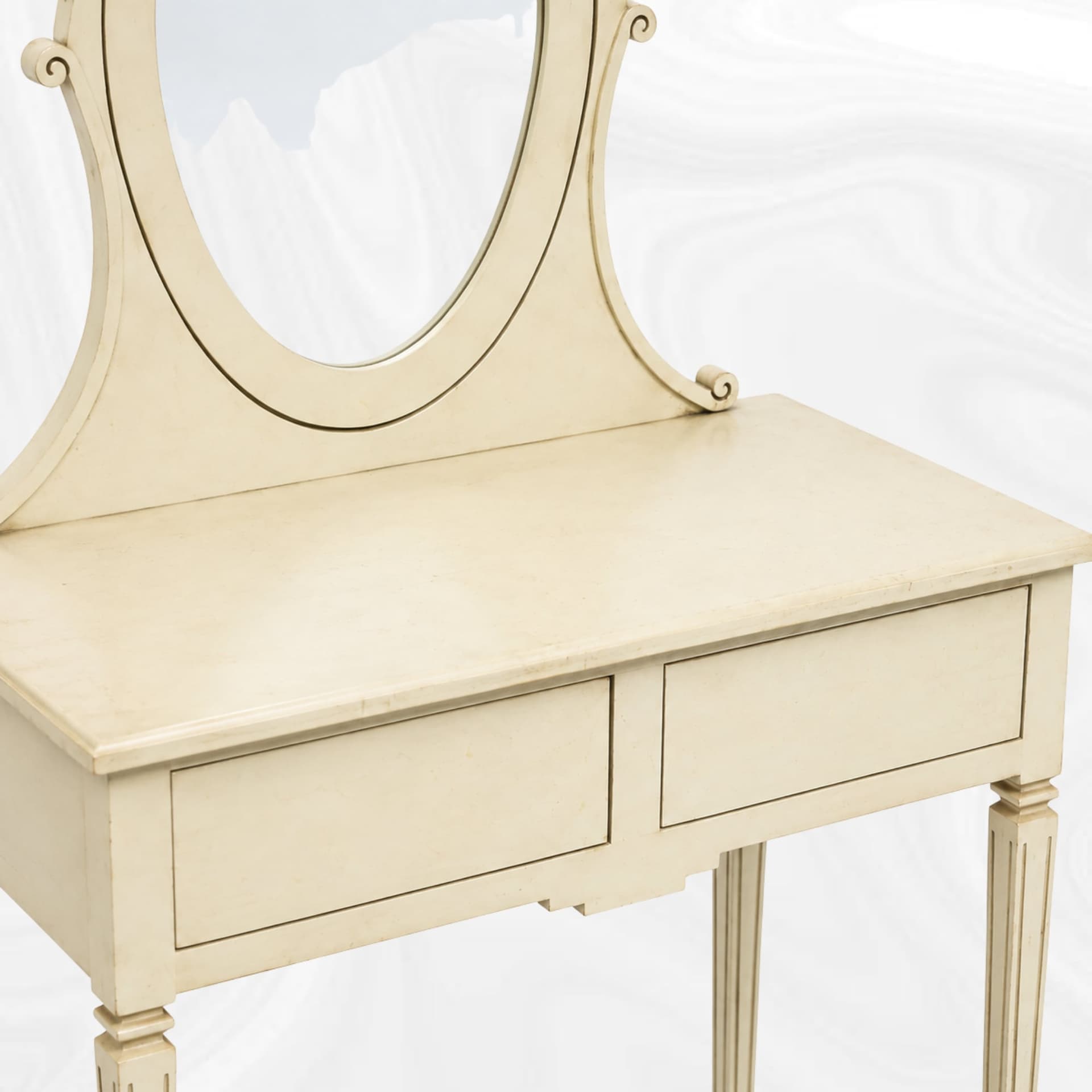 Detail du plateau et du raccord du miroir