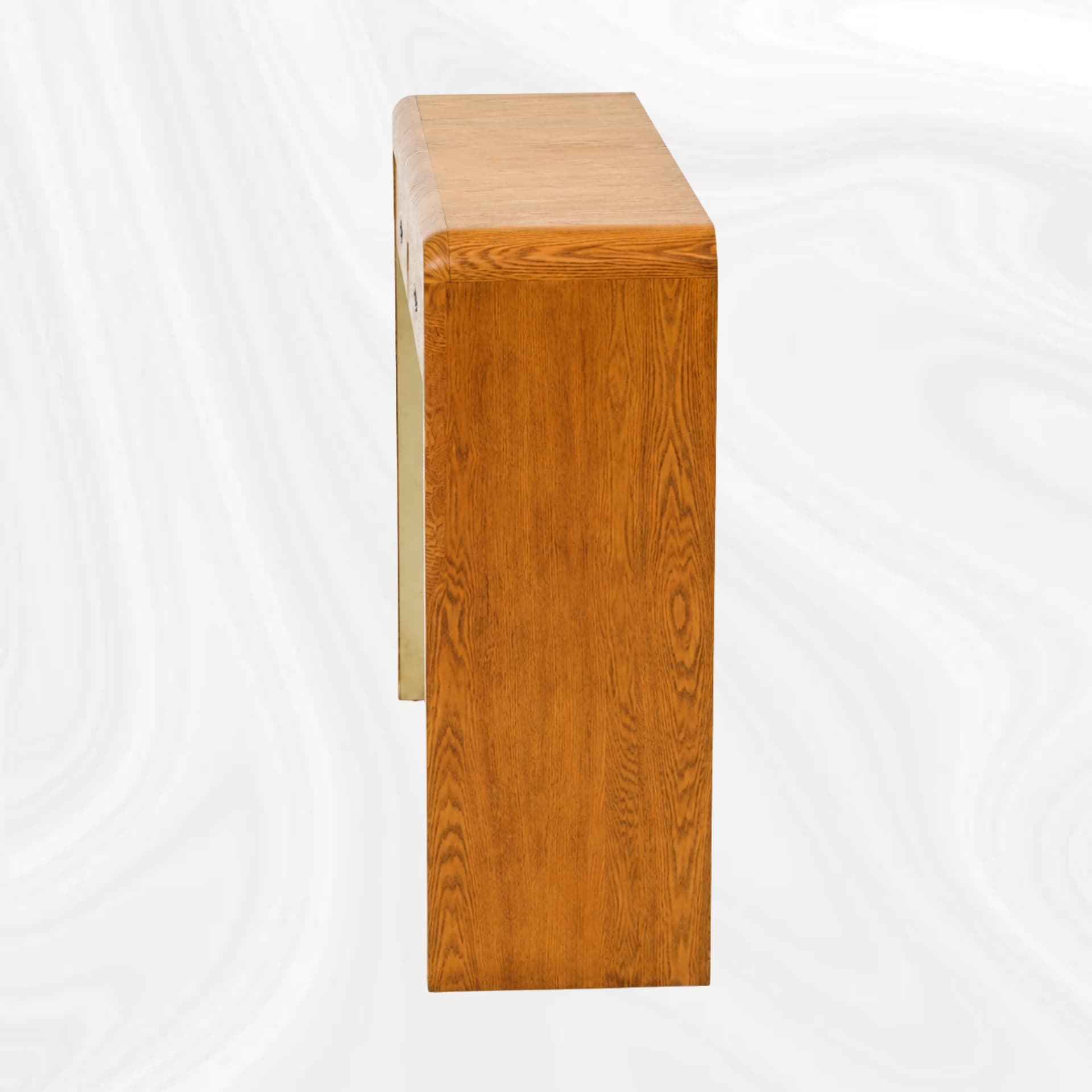 Console arrondie, vue de profil