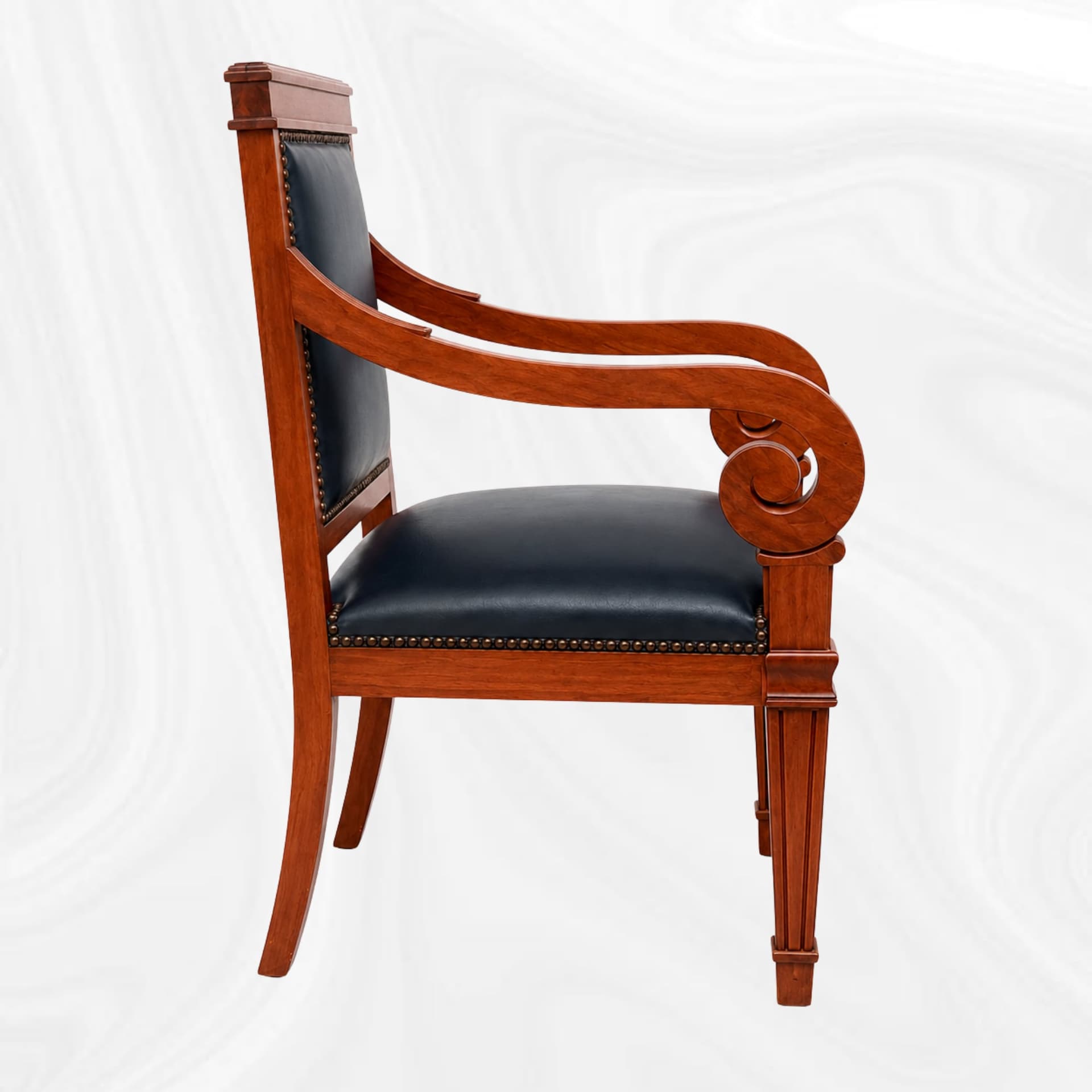 Fauteuil de bureau, vue de profil de l'accotoir