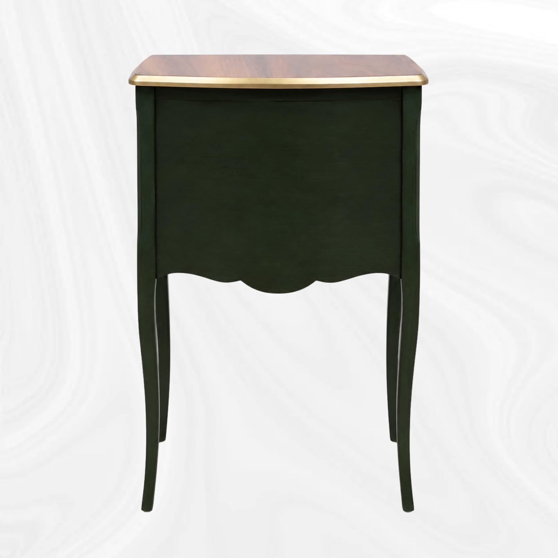 Table de chevet verte, vue arriere