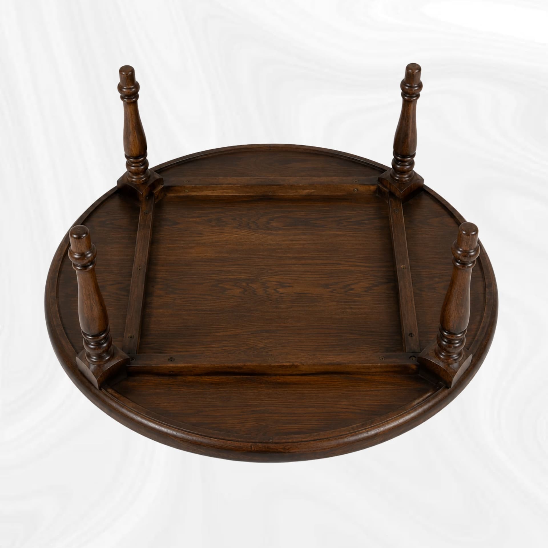 Underside of the round coffee table and top structure